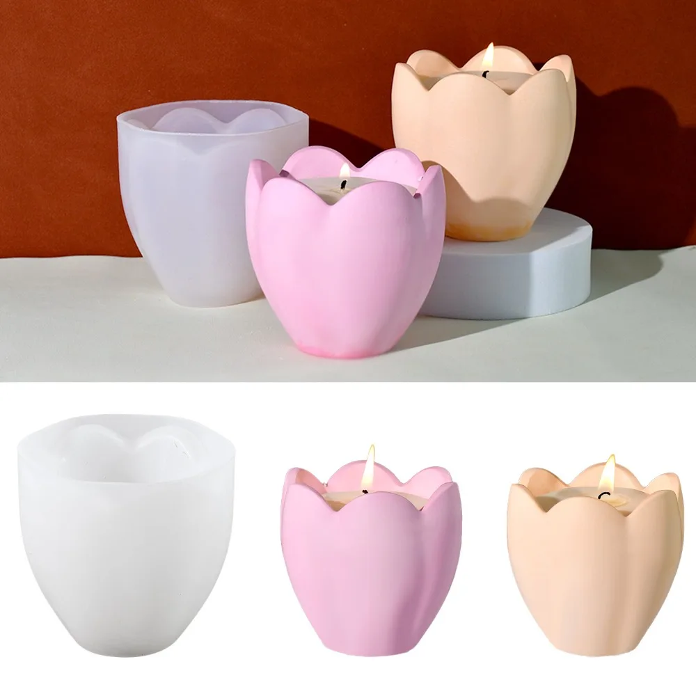 Flower Preservation Resin - Pemegang Lilin Tulip silikon cetakan bunga