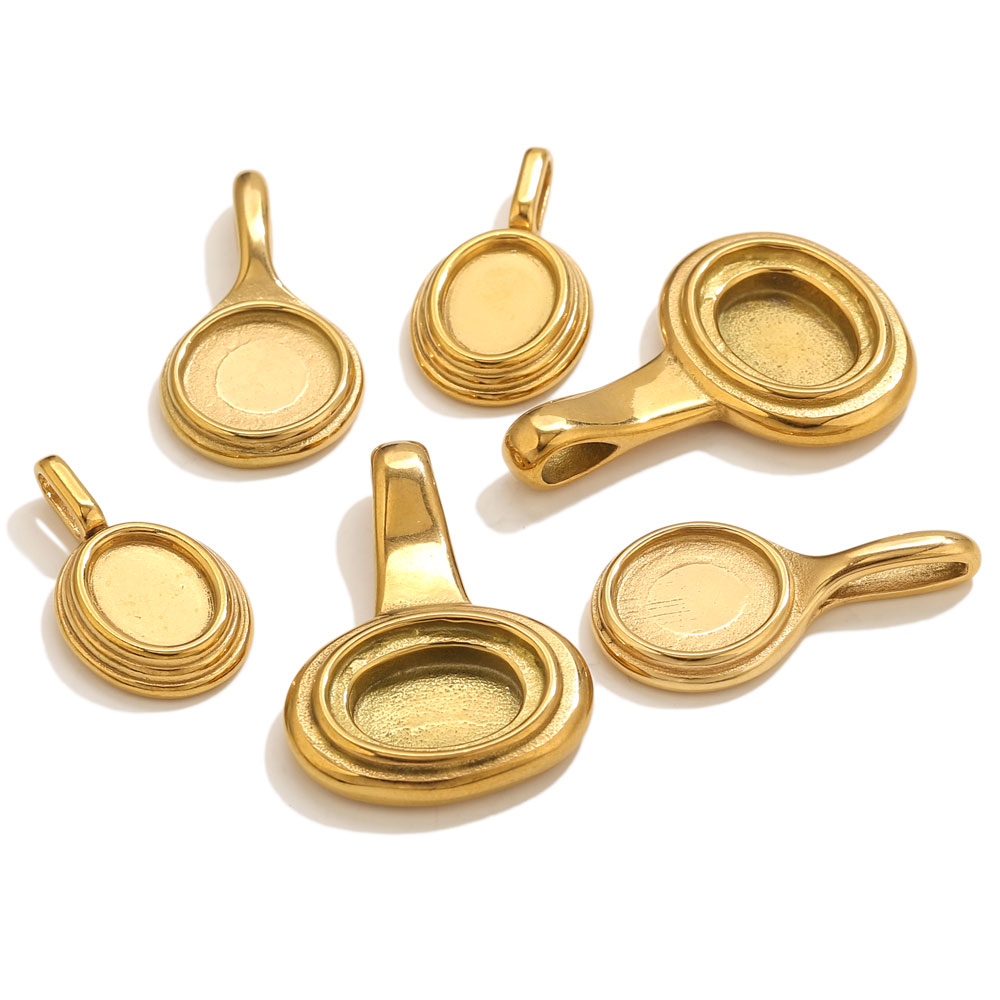 Resin Craft Supplies - 5 pcs Alas Liontin Oval Bulat