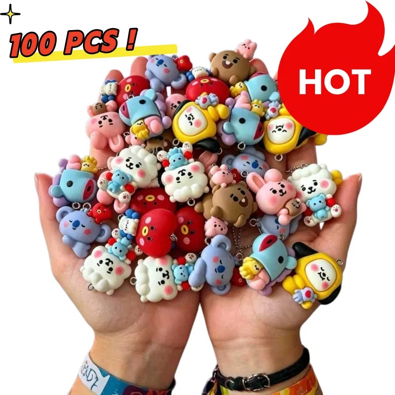Resin Craft Supplies - 7pcs BT21 Resin Kartun Charm Aksesoris