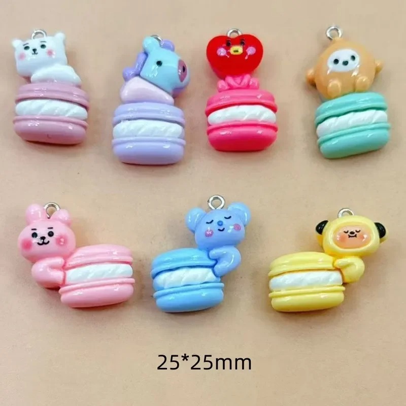 Resin Craft Supplies - 10pcs Aksesoris Resin Kartun Campuran, Liontin