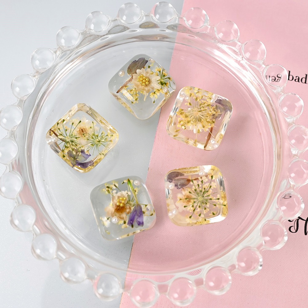 Kancing Resin Kubah Bunga Keri - Dried Flower Bulk ulasan dan harga