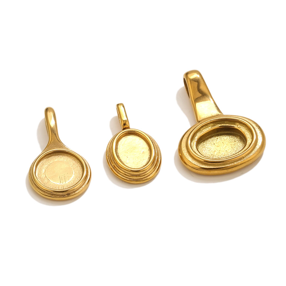 5 pcs Alas Liontin Oval Bulat  - Resin Craft Supplies ulasan dan harga