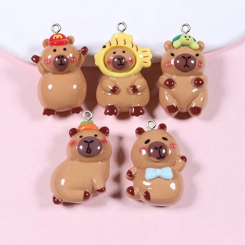 10 Buah Liontin Resin Capybara - Resin Craft Supplies ulasan dan harga