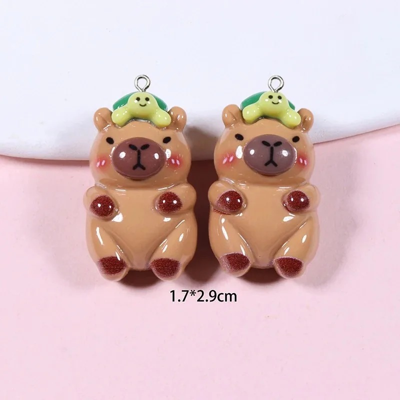 10 Buah Liontin Resin Capybara - Resin Craft Supplies ulasan dan harga