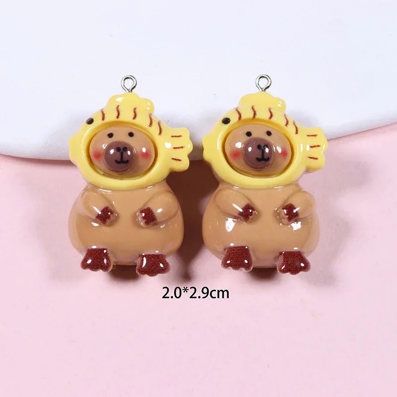 10 Buah Liontin Resin Capybara - Resin Craft Supplies ulasan dan harga