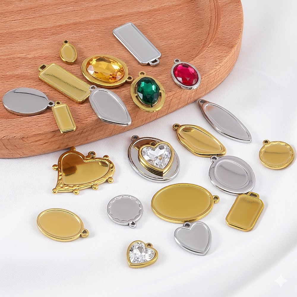 5 pcs + 1 pcs Bezel Charm Pend - Resin Craft Supplies ulasan dan harga