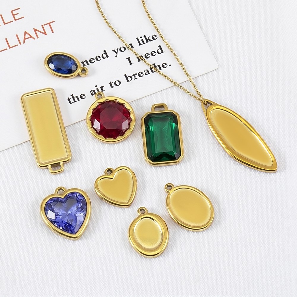 5 pcs + 1 pcs Bezel Charm Pend - Resin Craft Supplies ulasan dan harga