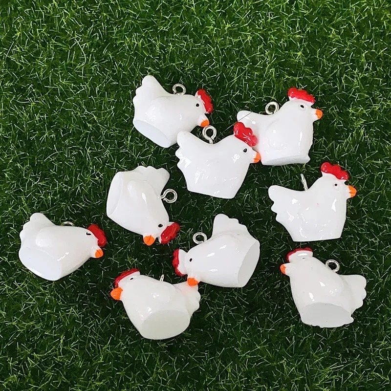 10Pcs Gantungan Resin Ayam Min - Resin Craft Supplies ulasan dan harga
