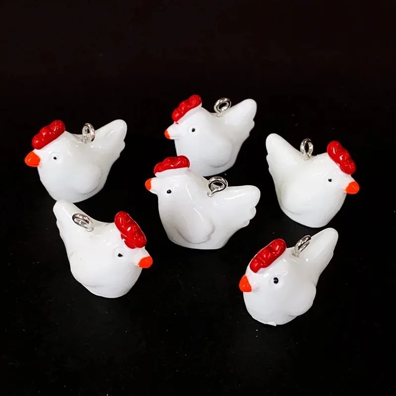 10Pcs Gantungan Resin Ayam Min - Resin Craft Supplies ulasan dan harga