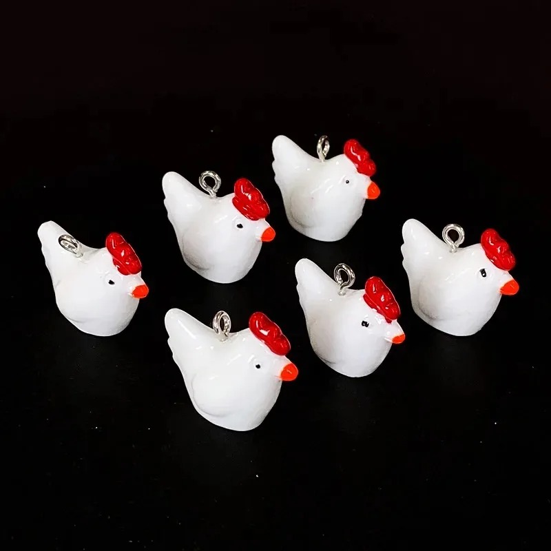 10Pcs Gantungan Resin Ayam Min - Resin Craft Supplies ulasan dan harga