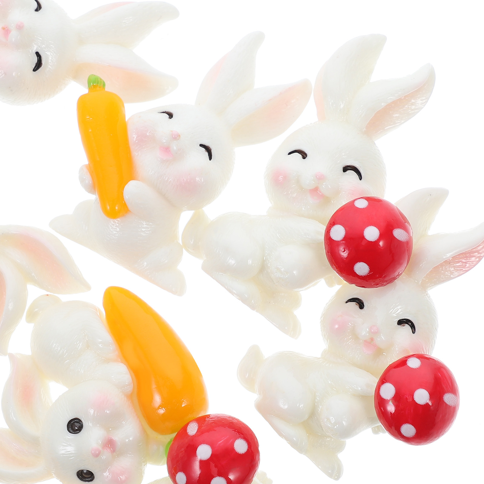 12Pcs Hiasan Kelinci Wortel Re - Resin Craft Supplies ulasan dan harga