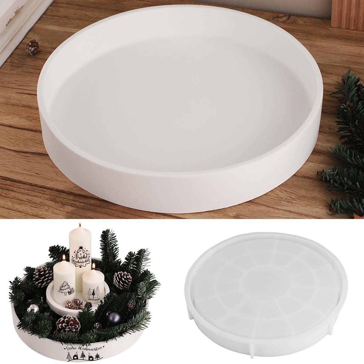 Cetakan Silikon Mangkuk Lilin  - Coaster Mold Round ulasan dan harga