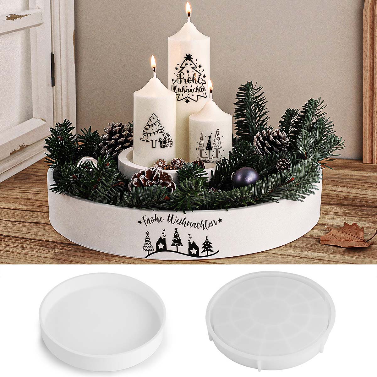 Cetakan Silikon Mangkuk Lilin  - Coaster Mold Round ulasan dan harga